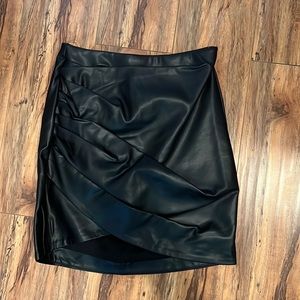 House of CB London vegan leather mini skirt